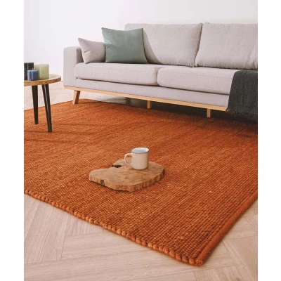 Afbeelding van Wollen Tapijt/Vloerkleed Lett Cognac 200x290 Cm 100% Wol