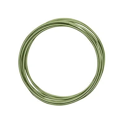 Afbeelding van Vaessen Creative aluminium draad, appelgroen, 3 mm x m, knutseldraad, sierdraad, bloemdraad, sieraden meter, buigzaam sieradendraad, 300 cm, stuks