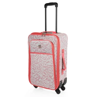 Afbeelding van ITACA Stijve Cabine Suitcase 20 Klein Reis Koffer met Wielen EVA Hand 55x40x20 Telescoopsteel Lichtgewicht Cabin Max Hanbagage Luggage TSA cijferslot, Beige Koraal