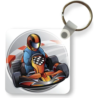 Afbeelding van Sleutelhanger Uitdeelcadeautjes een illustratie van karter Plastic