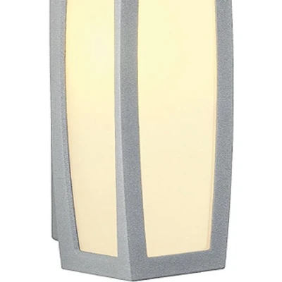 Afbeelding van Slv meridian box outdoor wandarmatuur tc d h t q se ip54 zilvergrijs max 20 w met sensor 230084