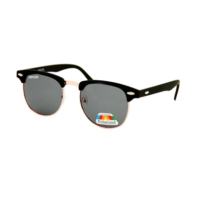 Afbeelding van LOUD AND CLEAR® Heren Zonnebril Dames Club Zwart Goud Gepolariseerd Polariserend
