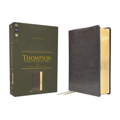 Afbeelding van ESV, Thompson Chain Reference Bible, Leathersoft, Gray, Red Letter: English Standard Version, Reference, Letter