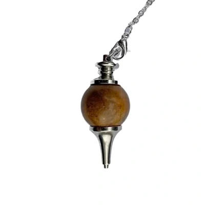 Afbeelding van Edelsteen kristal slinger vintage kogelkristal voor radiesthesie chakra Reiki waarzegging Wicca Meditatie (Indialita)
