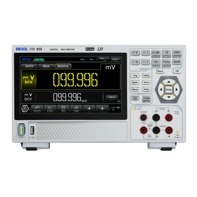 Afbeelding van RIGOL DM858 Draagbare digitale multimeter, 5½ bit TRMS, 0,03% DCV nauwkeurigheid, 125 rdgs/s leessnelheid, 7&quot; kleurentouchscreen