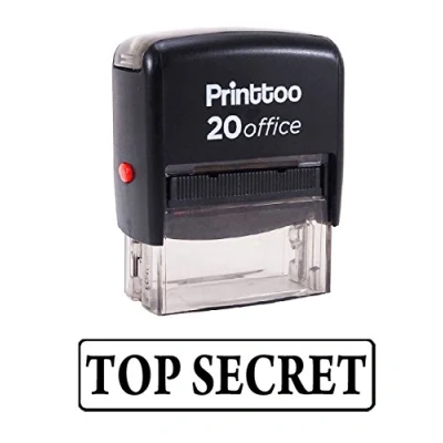 Afbeelding van Printtoo TOP Secret Zelf Inking Rubber Stempel Office Stationaire Aangepaste Inkt Kleur Beschikbaar 14 mm x 38 (Approx) Zwart
