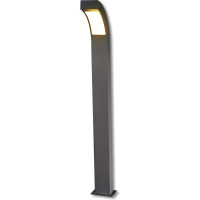 Afbeelding van Lucande LED buitenlamp 1licht aluminium, kunststof H: 100 cm grafietgrijs, wit transparant Inclusief lichtbron