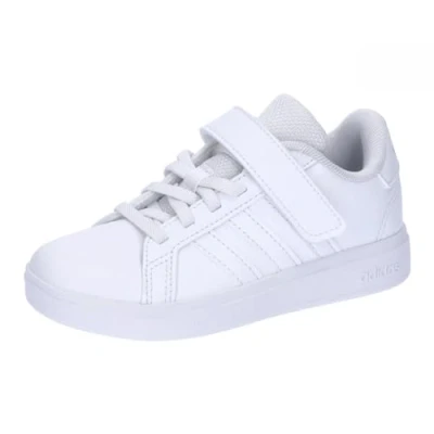 Afbeelding van adidas Grand Court 2.0 el c Schoenen, Ftwr Wit/FTWR Wit/Grijs een, 13 UK, White Wit Grijs One, 31.5 EU