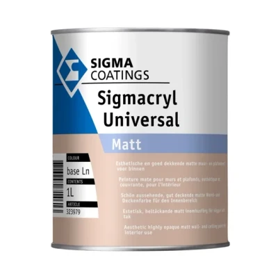Afbeelding van Sigma Sigmacryl Universal Matt 1 liter Muurverven