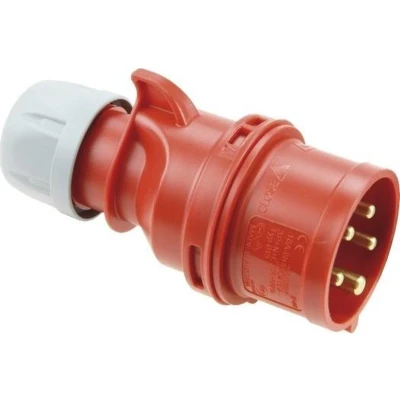 Afbeelding van Sirox CEE stekker IP 44, 5 polig, 400 V, 6 h 32 A, rood