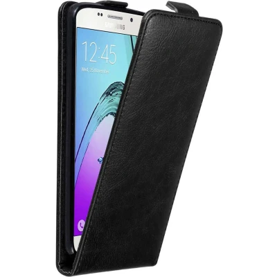 Afbeelding van Cadorabo Hoesje geschikt voor Samsung Galaxy A5 2016 in ZWARTE NACHT Beschermhoes Flip Case Cover magnetische sluiting
