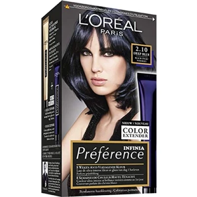 Afbeelding van 1+1 gratis: L&#039;Oréal Préférence Permanente Haarkleuring 2.1 Blauw Zwart