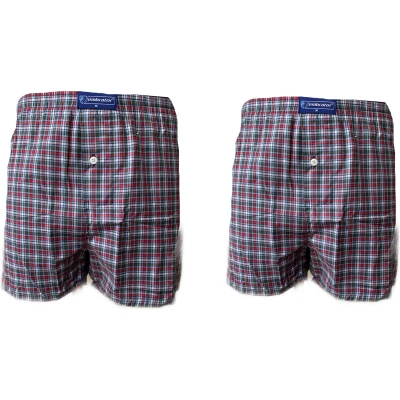 Afbeelding van Embrator 2 stuks mannen Boxershort geweven katoen grijs/blauw/wit/rood XL