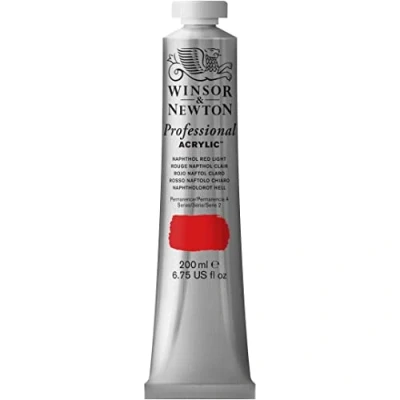 Afbeelding van Winsor &amp; Newton 2337421 Professionele acrylverf, hoge dekking, kunstenaarskwaliteit, lichtecht 200ml Tube, Naphthol Red Light