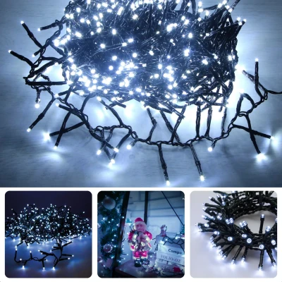 Afbeelding van Cheqo Microcluster Kerstverlichting Kerstlampjes Kerstboomverlichting 1000 LED 20M Buiten &amp; Binnen Timer Geheugen