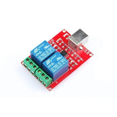 Afbeelding van ICQUANZX SRD 05VDC SL C 2 weg 5V relaismodule Gratis driver USB schakelaar PC Intelligente bediening