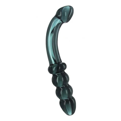 Afbeelding van Prisms Erotic Glass Hamsa G Spot /Prostaat Dildo Smoky Jade