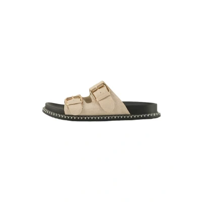 Afbeelding van TOM Tailor Licence Flache Akzent Muiltjes, Dames, Maat: 42, Gold Polyester