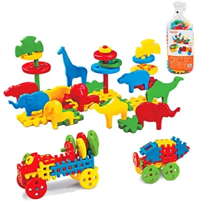 Afbeelding van ECR4KIDS 900208 Marioinex wafelblokken mix, 100 stuks, meerkleurig