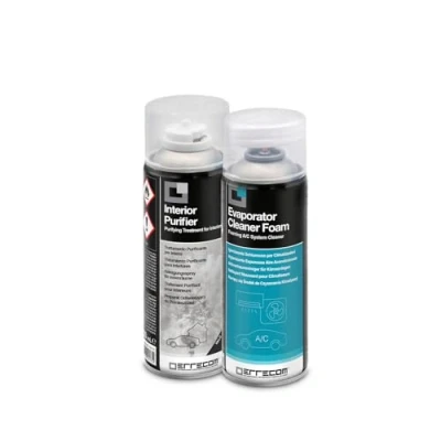Afbeelding van Errecom Total Care, Car Air Conditioner Cleaning Kit, for Complete A/C System and Cabin Purifying, Talc Fragrance, 2 x 200 ml Aerosol Cans