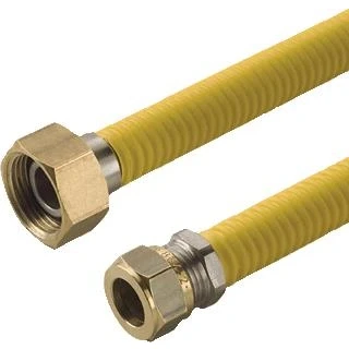 Afbeelding van Raminex Ketelflex gasslang rvs 3/4&quot; bu.dr. x 15 mm knel 20 cm
