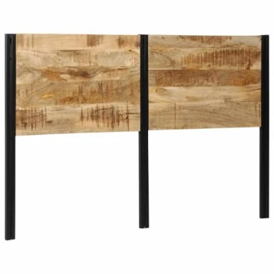 Afbeelding van Hoofdeinde 160 cm massief hout mango en ijzer