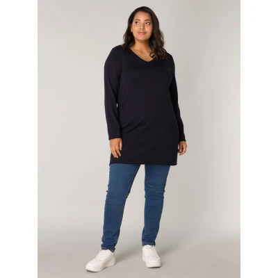 Afbeelding van Base Level Curvy top Anine donkerblauw