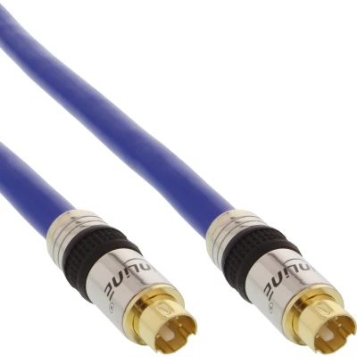 Afbeelding van InLine® S VHS videokabel, Premium, vergulde contacten, 4 pins M/M, 1m