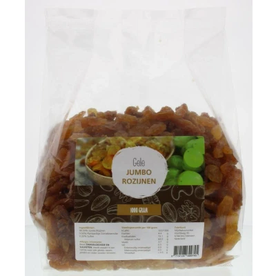 Afbeelding van Mijnnatuurwinkel Gele jumbo rozijnen 1 kilog