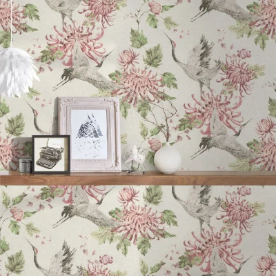 Afbeelding van AS Creation Asian Fusion 37464 2 374642 Roze / Groen