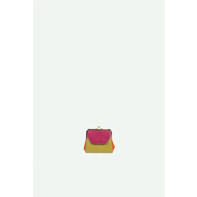 Afbeelding van The Sticky Sis Club wallet il sole colore lemon leaf + arancia orange Positano purple