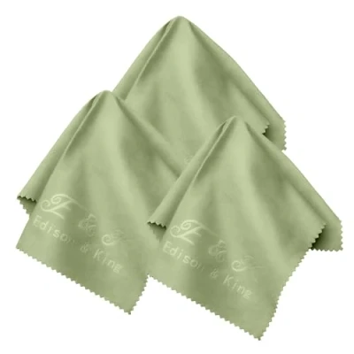Afbeelding van Brillenpoetsdoeken in XXL formaat 50% biol. Afbreekbaar microvezel (3 stuks 40x30 cm, groen)