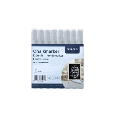 Afbeelding van Krijtstift Europel 3mm wit 8 stuks