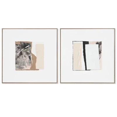 Afbeelding van Schilderij Home ESPRIT Abstract Stads 82,3 x 4,5 cm (2 Stuks)