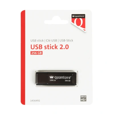 Afbeelding van Quantore USB stick 2.0 256GB Zwart