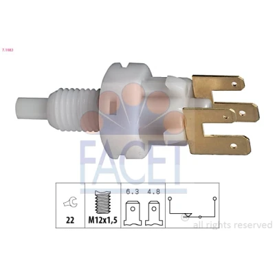 Afbeelding van FACET 7.1083 Remlichtschakelaar Mechanisch M12x1,5 Made in Italy OE Equivalent