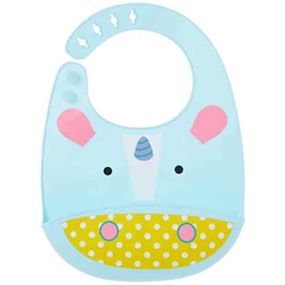 Afbeelding van SkipHop Zoo Fold and Go Silicone Bib, Unicorn