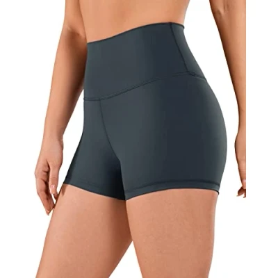 Afbeelding van CRZ Yoga Vrouwen Naakte Gevoelende Biker Shorts 3&#039;&#039; met Hoge Taille Workout Running Spandex Melaniet M
