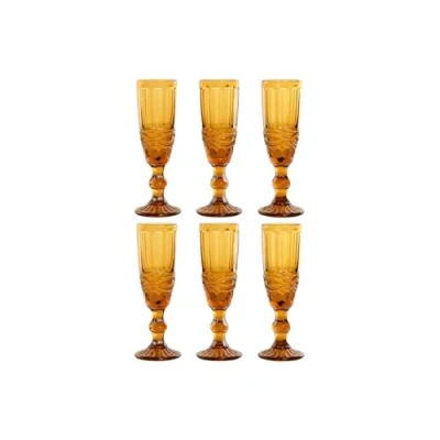 Afbeelding van Set van bekers Home ESPRIT Amber Kristal 150 ml (6 Stuks)