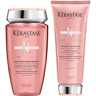 Afbeelding van Kerastase Chroma Absolu Bain Riche Respect 250ml + Fondant Cica 200ml bundel/set/pakket