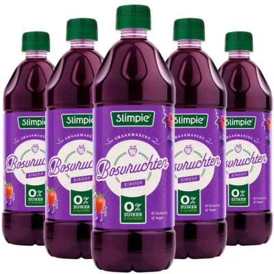 Afbeelding van 5x Slimpie Siroop Bosvruchten 650 ml