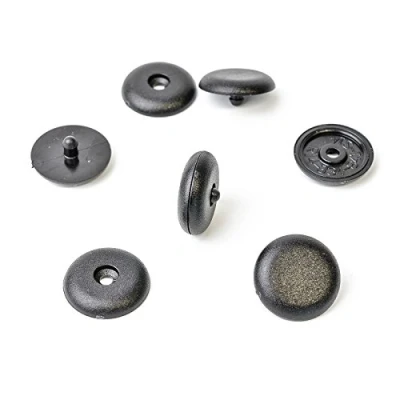 Afbeelding van 5 x clips voor veiligheidsgordelstopper twee delen universele knop veiligheidsgordelclips in zwart universeel CL 0094+CL 0095 MYBA S