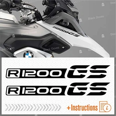 Afbeelding van Sticker R 1200 GS compatibel met/vervanging voor motorfiets BMW Adventure (zwart)