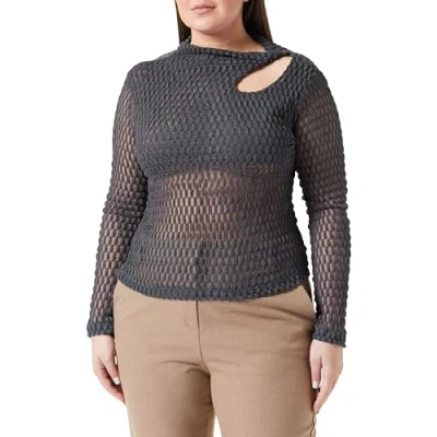 Afbeelding van Trendyol Zwart Getailleerde Hoge Kraag, Lange Mouwen, Geribde, Elastische Gebreide Blouse Twoaw21Bz0423