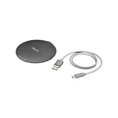 Afbeelding van Hama Wireless Charger Qi Fc10 Metal 10 W Draadl. Smartphone Oplaadpad Z/W