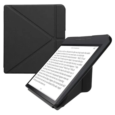Afbeelding van kwmobile E reader hoesje geschikt voor Kobo Forma hoes Ereader flip case met standaard cover van kunstleer In zwart