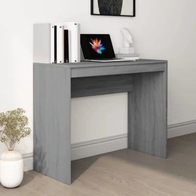 Afbeelding van Bureau 90x40x72 cm bewerkt hout grijs sonoma eikenkleurig