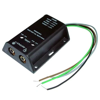 Afbeelding van Audioproject A111 High Low Adapter subwoofer Converter voor autoradio eindversterker RCA naar luidsprekerkabel stekker versterker hi niveau regelbaar
