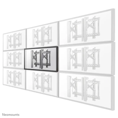 Afbeelding van LED VW2500BLACK1 is een vlakke video wall wandsteun voor schermen t/m 75 inch (191 cm), horizontale en verticale montage Zwart