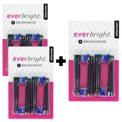 Afbeelding van Everbright DailyClean opzetborstels zwart 12 stuks